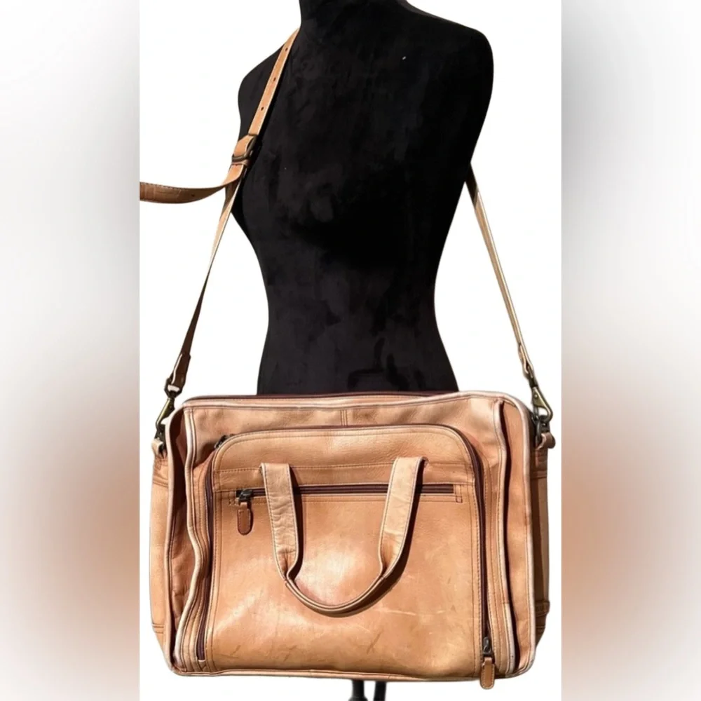 Dorado Leather Men's Shoulder Briefcase/Tote Bag